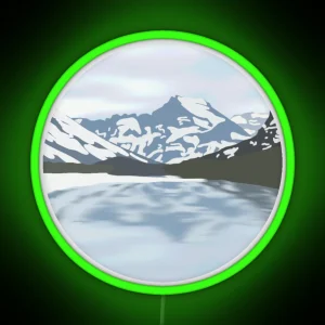 Snowy Mountains RGB Neon Sign