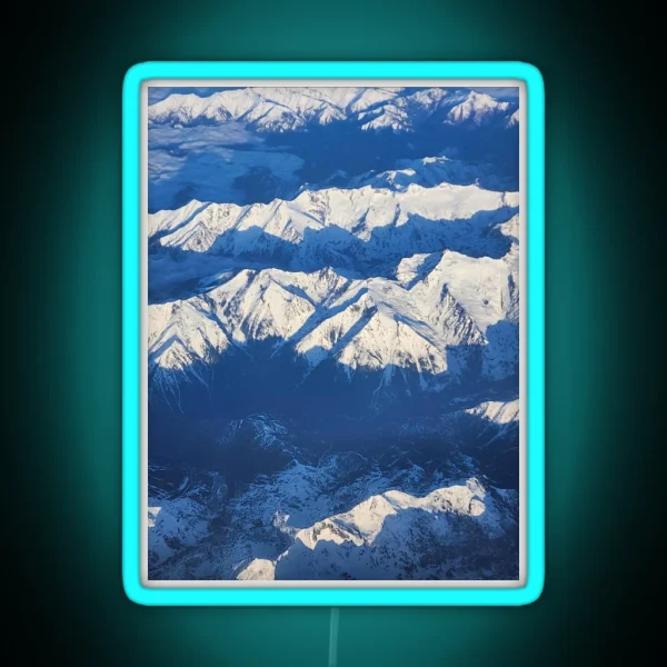 Snowy Mountains RGB Neon Sign