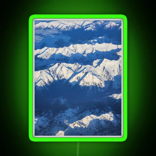 Snowy Mountains RGB Neon Sign