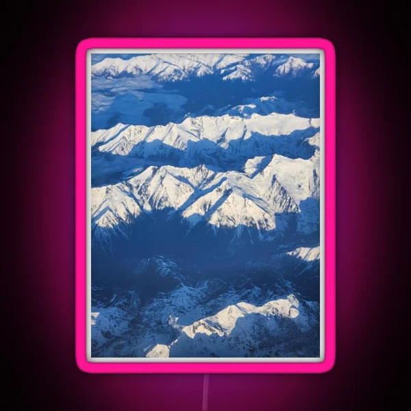 Snowy Mountains RGB Neon Sign