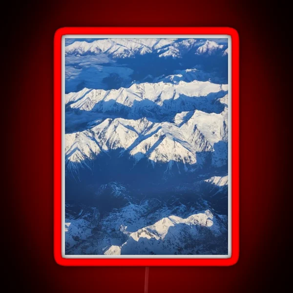 Snowy Mountains RGB Neon Sign
