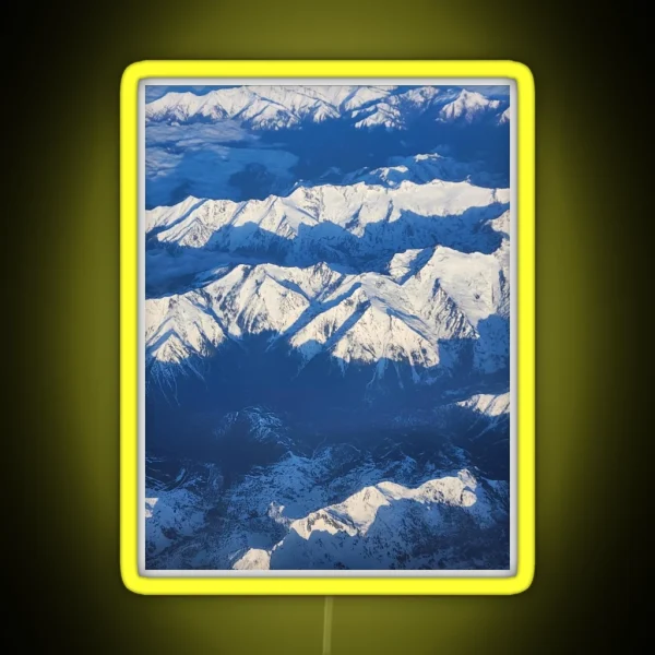 Snowy Mountains RGB Neon Sign