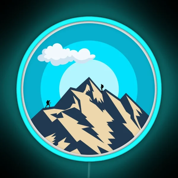Snowy Mountains RGB Neon Sign