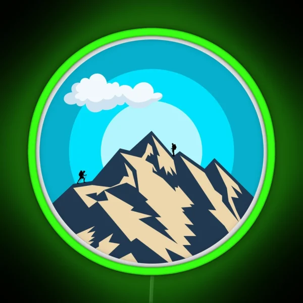 Snowy Mountains RGB Neon Sign