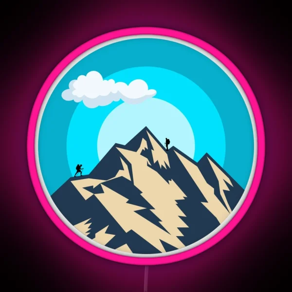 Snowy Mountains RGB Neon Sign