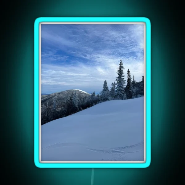 Snowy Mountains RGB Neon Sign