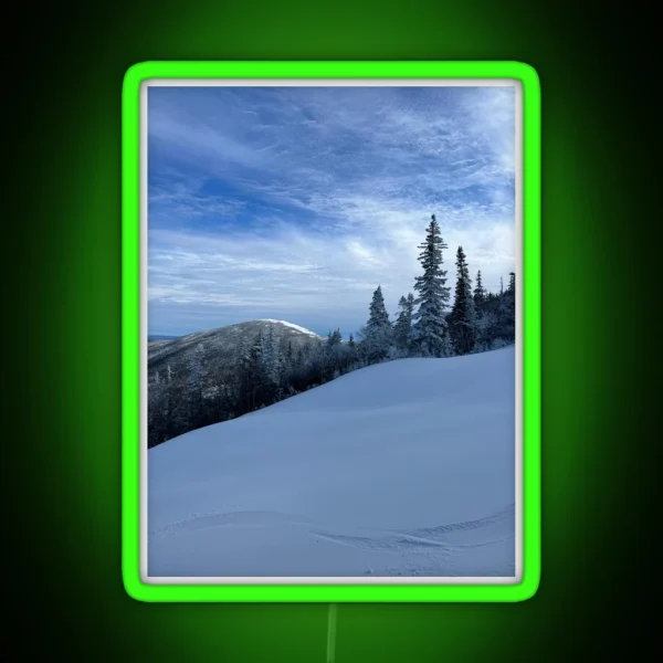 Snowy Mountains RGB Neon Sign