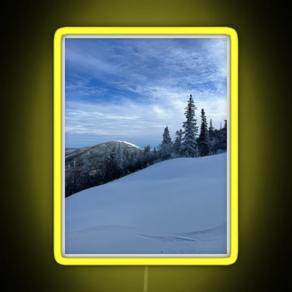 Snowy Mountains RGB Neon Sign
