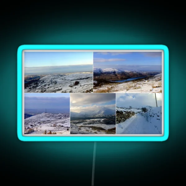 Snowy Mountains RGB Neon Sign