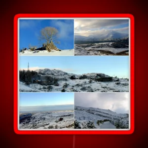 Snowy Mountains RGB Neon Sign