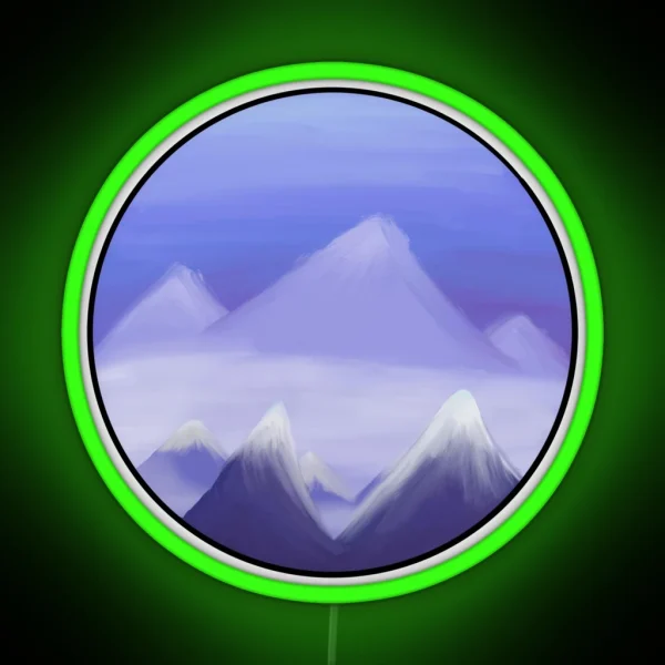 Snowy Mountains RGB Neon Sign