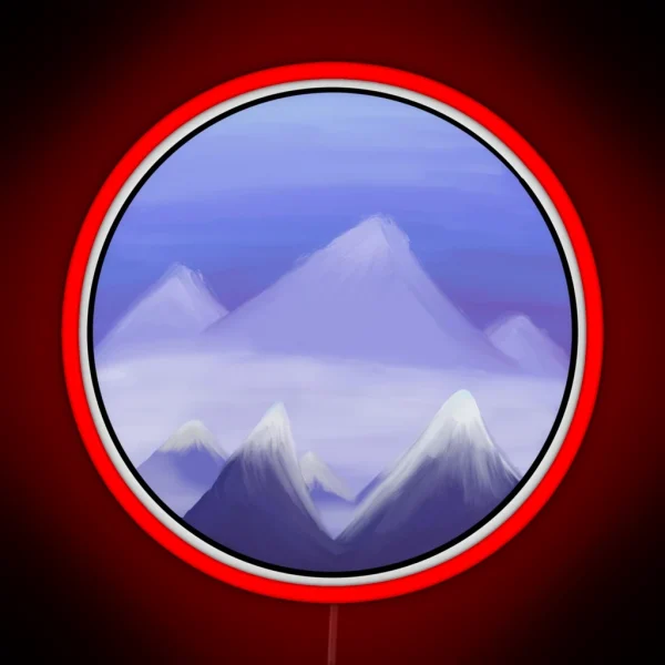 Snowy Mountains RGB Neon Sign