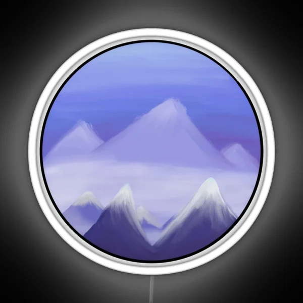 Snowy Mountains RGB Neon Sign