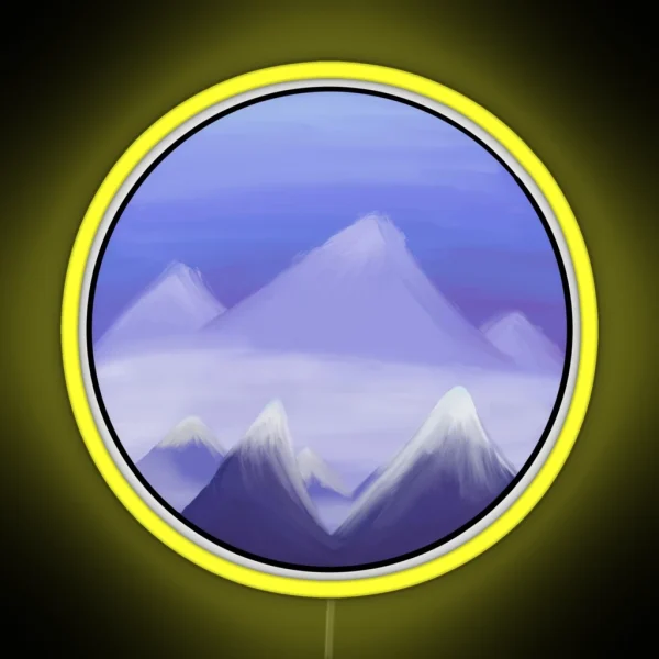 Snowy Mountains RGB Neon Sign
