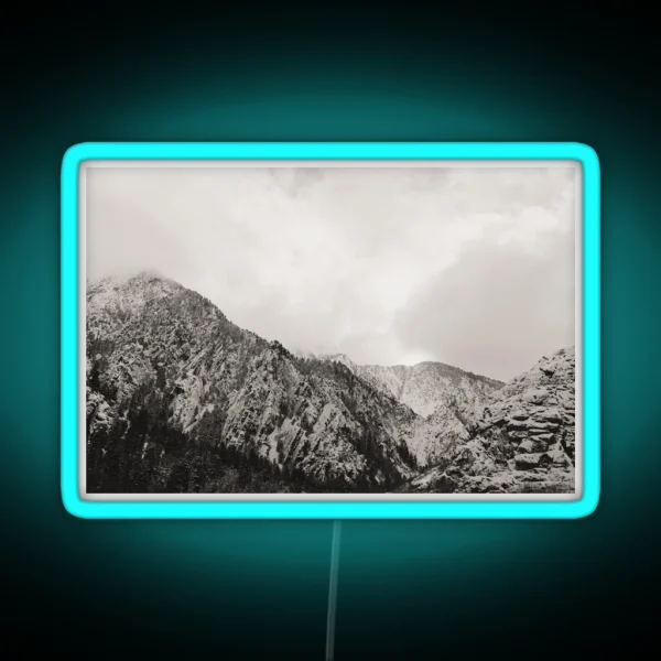 Snowy Mountains RGB Neon Sign