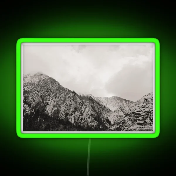 Snowy Mountains RGB Neon Sign