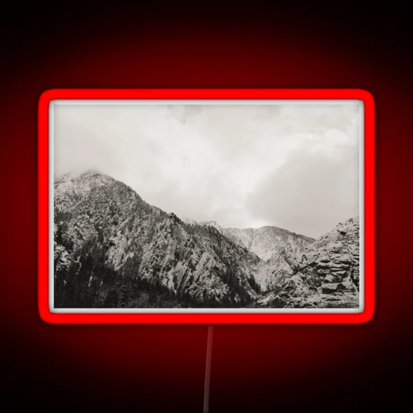 Snowy Mountains RGB Neon Sign