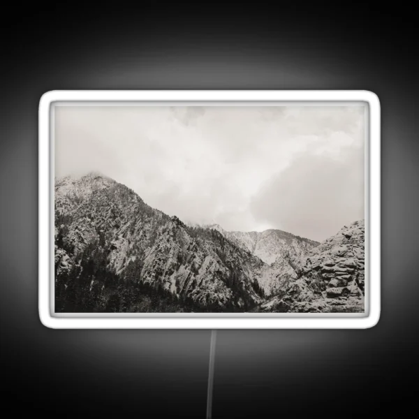 Snowy Mountains RGB Neon Sign