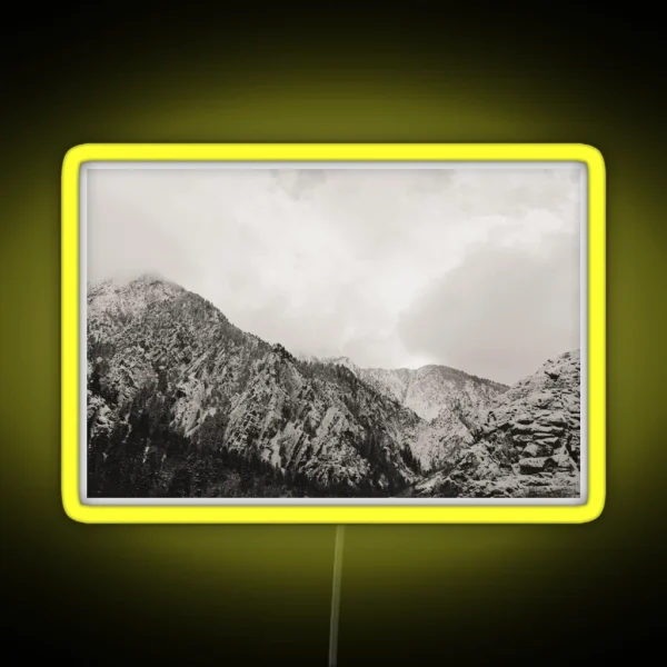 Snowy Mountains RGB Neon Sign