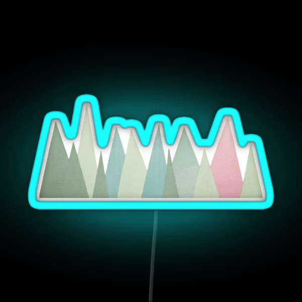 Snowy Mountains RGB Neon Sign