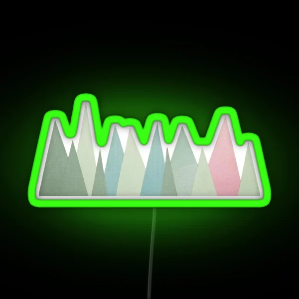 Snowy Mountains RGB Neon Sign