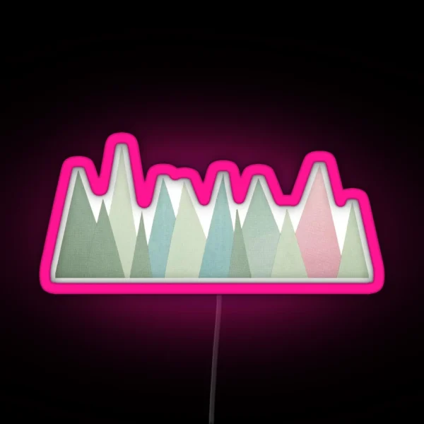 Snowy Mountains RGB Neon Sign