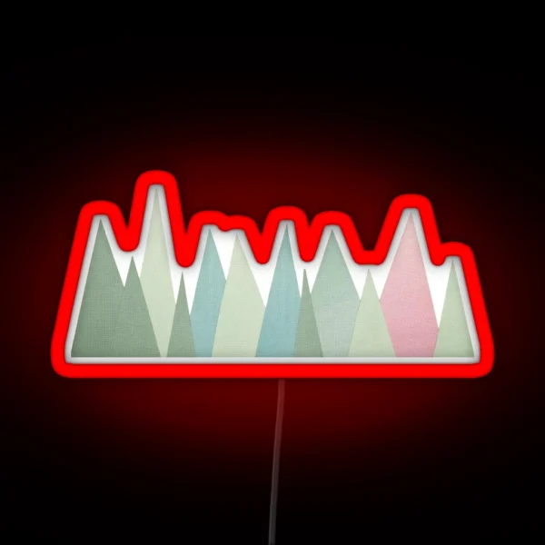 Snowy Mountains RGB Neon Sign