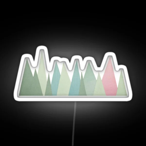 Snowy Mountains RGB Neon Sign