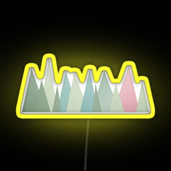 Snowy Mountains RGB Neon Sign