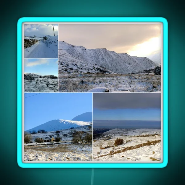 Snowy Mountains RGB Neon Sign