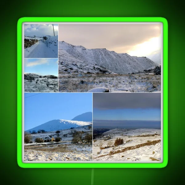 Snowy Mountains RGB Neon Sign