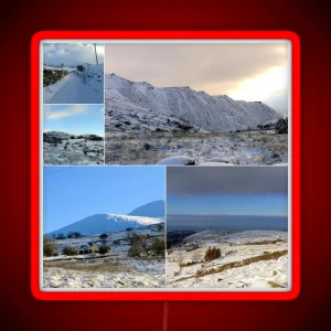 Snowy Mountains RGB Neon Sign