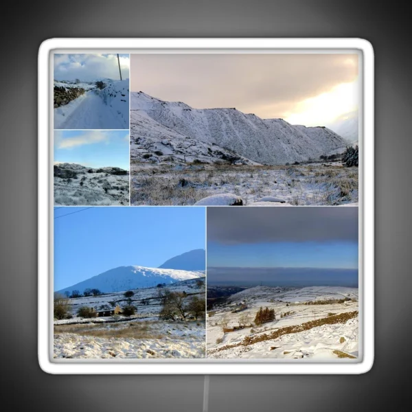 Snowy Mountains RGB Neon Sign
