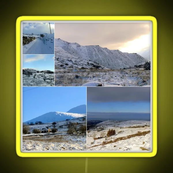 Snowy Mountains RGB Neon Sign