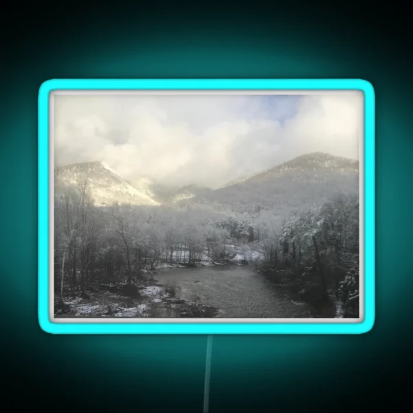 Snowy Mountains RGB Neon Sign