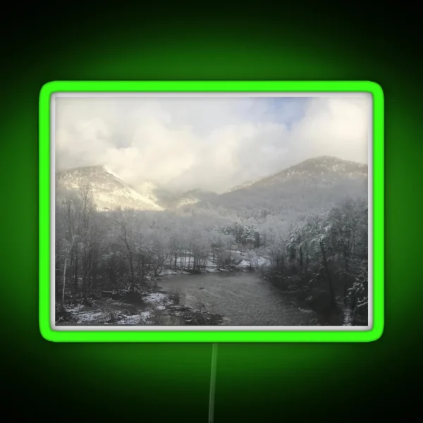 Snowy Mountains RGB Neon Sign