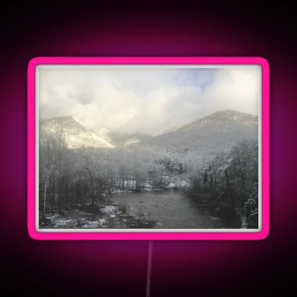 Snowy Mountains RGB Neon Sign