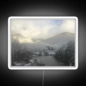 Snowy Mountains RGB Neon Sign