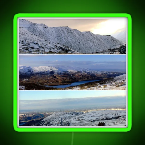 Snowy Mountains RGB Neon Sign