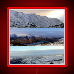 Snowy Mountains RGB Neon Sign