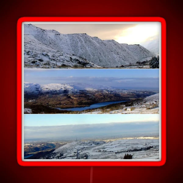 Snowy Mountains RGB Neon Sign