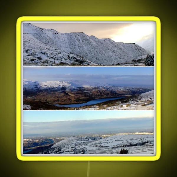 Snowy Mountains RGB Neon Sign