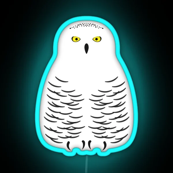 Snowy Owl RGB Neon Sign
