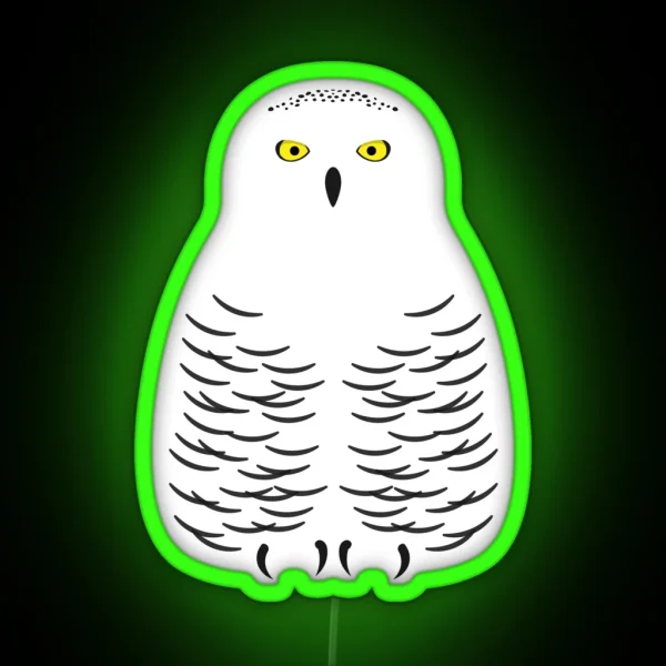Snowy Owl RGB Neon Sign