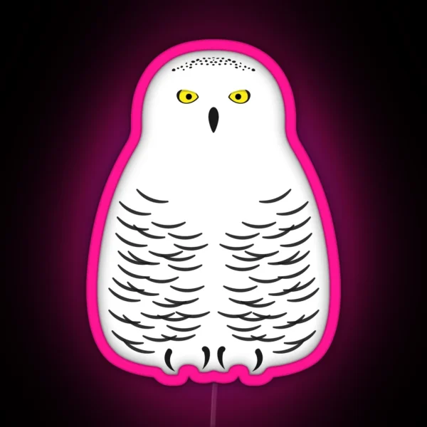 Snowy Owl RGB Neon Sign