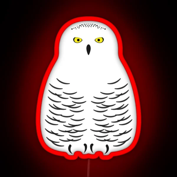 Snowy Owl RGB Neon Sign
