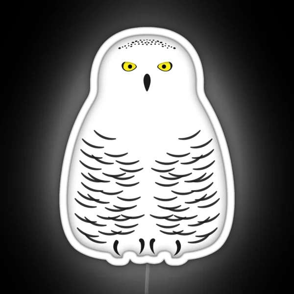 Snowy Owl RGB Neon Sign