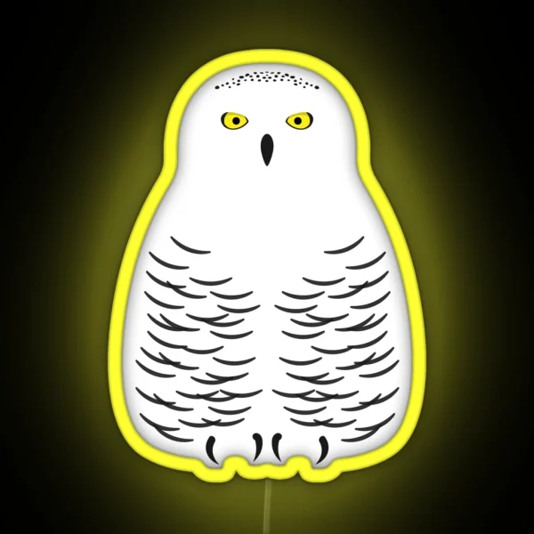 Snowy Owl RGB Neon Sign