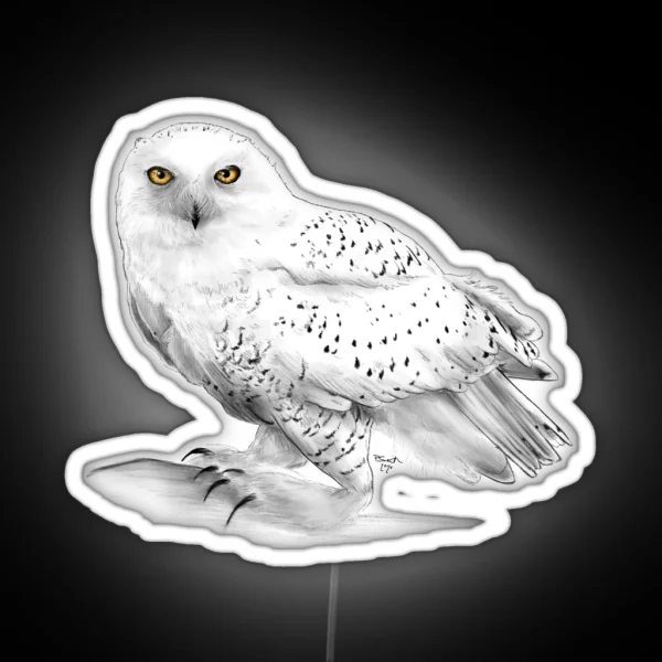 Snowy Owl RGB Neon Sign
