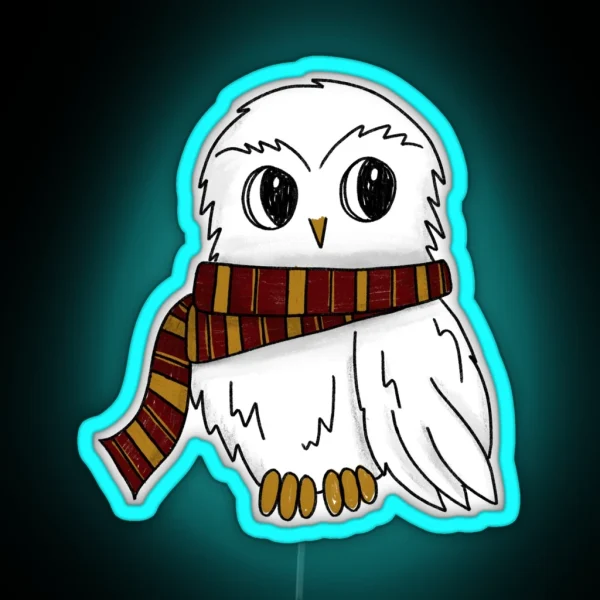 Snowy Owl RGB Neon Sign